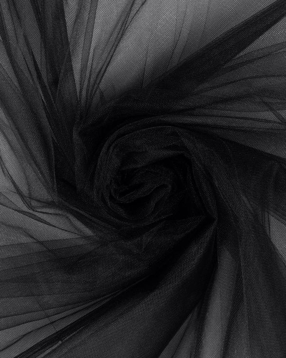 Фатин в рулоне средней жесткости (черный) FKN-52-roll