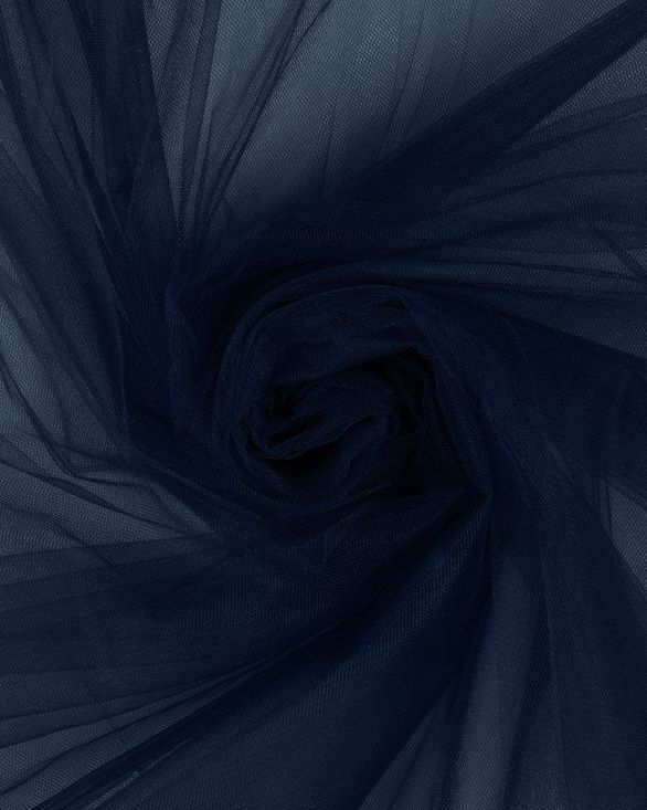 Фатин в рулоне средней жесткости (темно-синий джинсовый) FKN-110-roll